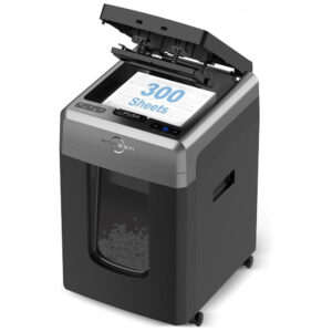 Triturador de Papel Automático BONSEN 300 Folhas, Trituração Contínua 60 Minutos para Uso Comercial Intenso, 30 Minutos Manual, Corte Micro,