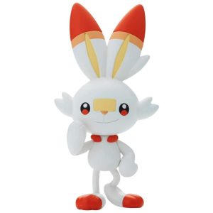 Kit de modelo Bandai Pokémon Scorbunny Quick para montar sem cola com 20 peças em plástico