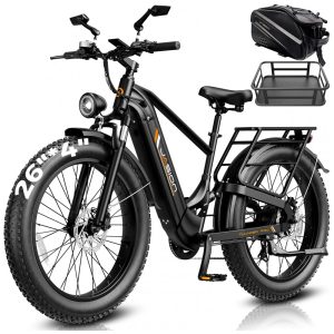 Bicicleta elétrica Jasion Thunder PRO preto obsidian pneus 26x4 motor 750W nominal 1800W pico bateria 48V 18Ah 864Wh quadro aço carbono 7 marchas 110V