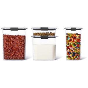 Potes para Organização de Alimentos 4 Unidades RUBBERMAID 1994253 Preto