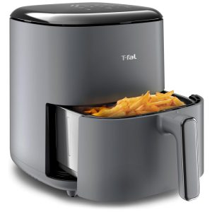 Air Fryer 5L com 10 Funções de Cozimento Automático Painel Digital Cesto Antiaderente e Lavável na Máquina de Lavar Louça 110V 1500W T-FAL Cinza