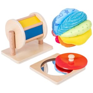 Kit de Brinquedo Montessori 3 em 1 para Bebês de 6 a 12 Anos Adena Montessori