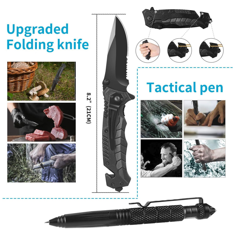 PWWDADA kit de Sobrevivência Emergência para Acampamento 12 Peças - Imagem 3