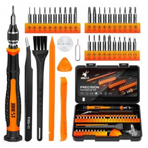 Kit de Chaves de Fenda de Precisão JOREST 40 Peças S2 Steel Preto/Laranja/Marrom Capacidade 30 Bits Magnéticos