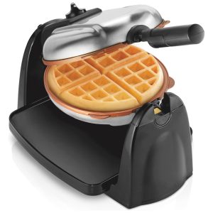 Máquina de Waffle 4 Fatias Aço Inoxidável 110v HAMILTON BEACH 26031 Prateado