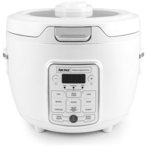 Panela de Arroz Elétrica até 20 xícaras não Cozidas com Painel de Controle 110V Aroma Housewares 1230W Branca