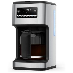 Máquina de Café Programável 14 Xícaras com Desligamento Automático Sem Gotejamento e Filtro Lavável 110V Cowsar Prata
