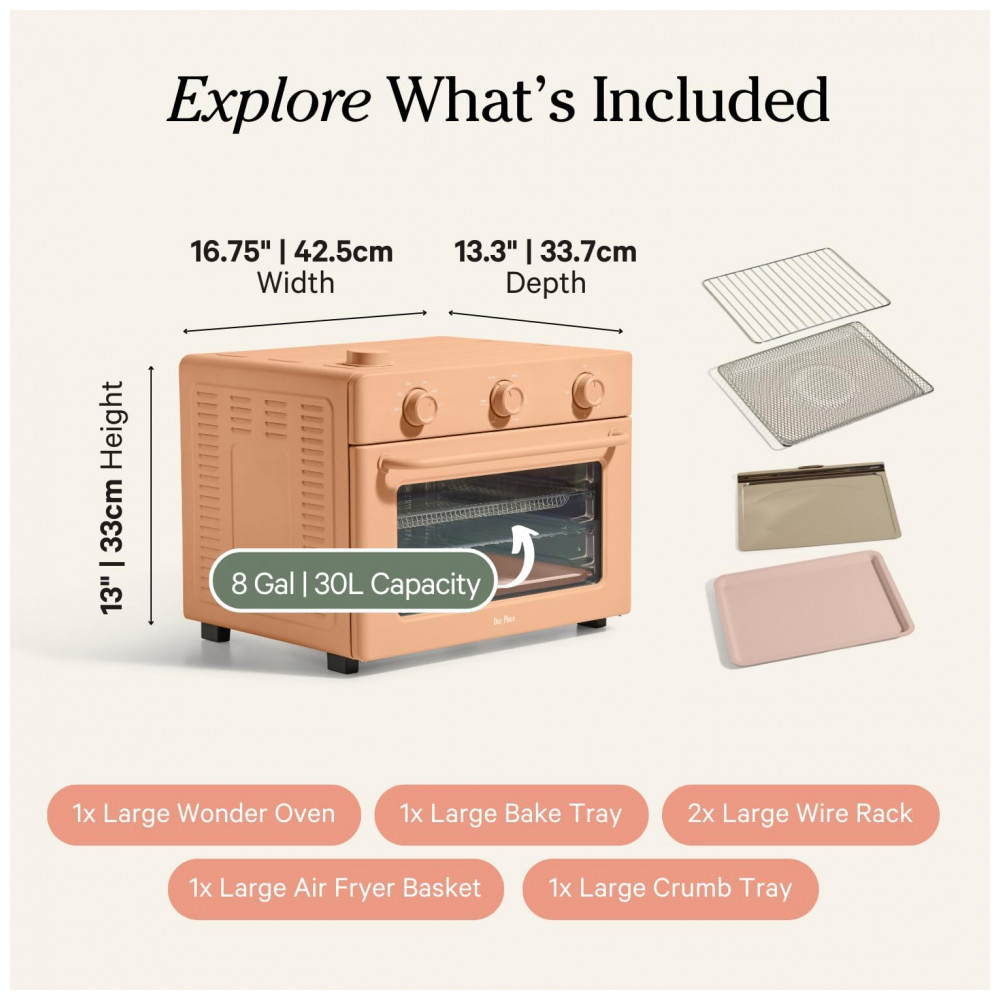 Forno Elétrico Air Fryer Our Place Wonder Oven Pro 30L 8 em 1, 1700W, Digital, Quartz, Convecção Inteligente, Steam Infusion, Aço Inox, 110V - Imagem 7