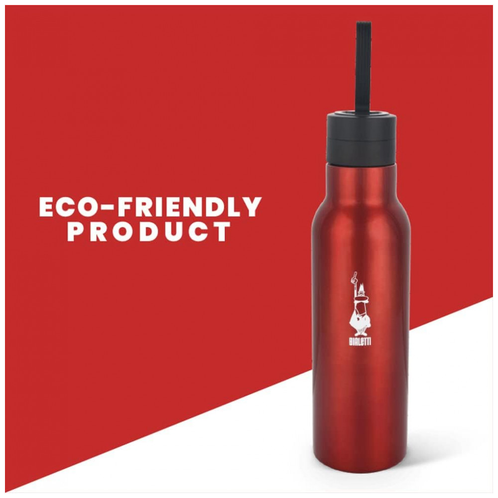 Garrafa Térmica 750 mL com Isolamento a Vácuo Fria 24H e Quente 12H Bialetti Vermelha - Imagem 5