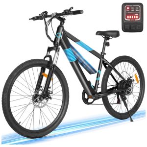 Bicicleta Elétrica para Adultos MULTIJOY EB262 Bateria Removível Integrada Invisível de 36V Motor Sem Escovas de 350W Pico 450W Bicicleta de Montan