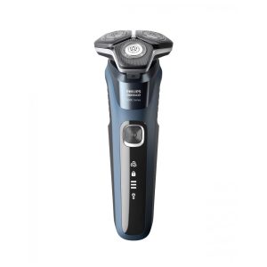 Barbeador Elétrico Masculino Portátil Philips S588081 com Aparador Retráti Azul