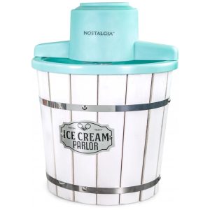 Máquina de Sorvete Elétrica Estilo Parlor Nostalgia Sorvete Macio à Moda Antiga que Faz Frozen Yogurt ou Gelato em Minutos