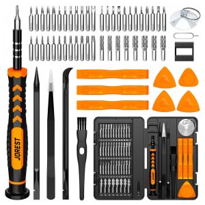 Kit de Chaves de Fenda de Precisão JOREST 59 Peças Colorido - 44 Bits CRV para Reparo de Eletrônicos