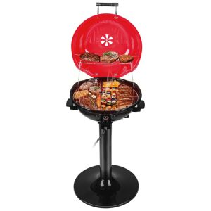 Churrasqueira Grill Elétrica até 15 Porções com Grelha Removível 110V 1600W Techwood TWBG01S Vermelha