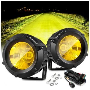 Luz LED Off Road para Neblina 50W 5000 Lúmens Âmbar Redonda Auxbeam