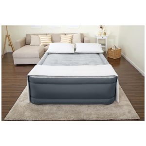 Colchão Inflável Casal Queen com Bomba Embutida Para até 340KG SLEEPLUX 69093E Cinza