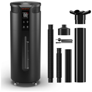 Umidificador Ultrassônico 16L com Controle de Umidade Temporizador Mangueiras de 2 Canais e Enchimento Superior 110V 90W Spider Farmer Preto