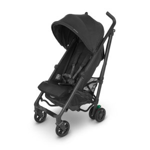 Carrinho de Bebê com Reclinação com Uma Mão Apoio de Pernas Ajustável e Guarda-Sol Extensível UPPAbaby G-Luxe Preto