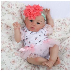 Bebê Recém-Nascido Newborn Bonecas Realistas WOOROY 45 cm de Pura Vida com Corpo de Pano Macio em Caixa de Presente