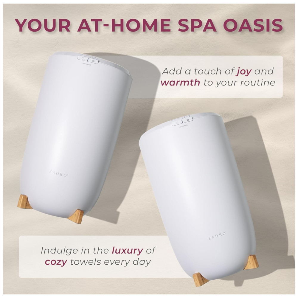 Aquecedor de Toalha Elétrico 20L com 4 Configurações de Temporizador 110V Zadro Cinza e Preto - Imagem 8