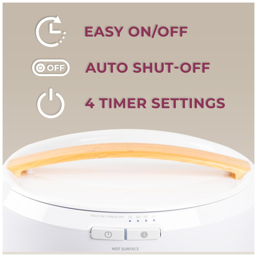 Aquecedor de Toalha Elétrico 20L com 4 Configurações de Temporizador 110V Zadro Cinza e Preto - Imagem 9