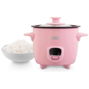 Mini Panela de Arroz Elétrica 1L com Função de Manter Aquecido 200W 110v DASH DRCM200GBPK04 Rosa