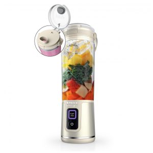 Liquidificador Portátil Ninja Blast 530 ml Vannilla Tampa Antivazamento Bateria Recarregável USB-C