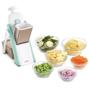 Picador de Legumes e Vegetais Ajustável 30 Predefinições DASH DSM100 Azul turquesa