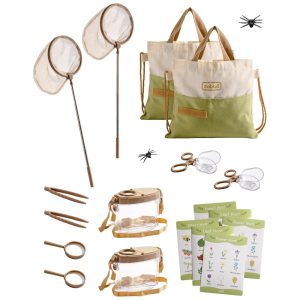 Kit Educativo de Aventura ROBUD Pegador de Borboletas com Fantasia Conjunto de Aventura ao Ar Livre Jardim Praia e Acampamento