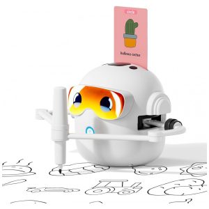 Robô de Desenho Interativo para Crianças com 100 Cartões Máquina de Desenho Educacional com Interatividade por VozDysh.Tech