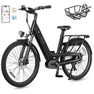 Bicicleta Elétrica VITILAN L5 com Sensor de Torque Motor de 500W 25Mph Ebike Passo A Passo para Adultos Mulheres Homens Bateria de Longo Alcance S
