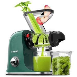 Centrifuga de Frutas com Calha de Alimentação Dupla e Motor Silencioso 110V 150W SIFENE Verde