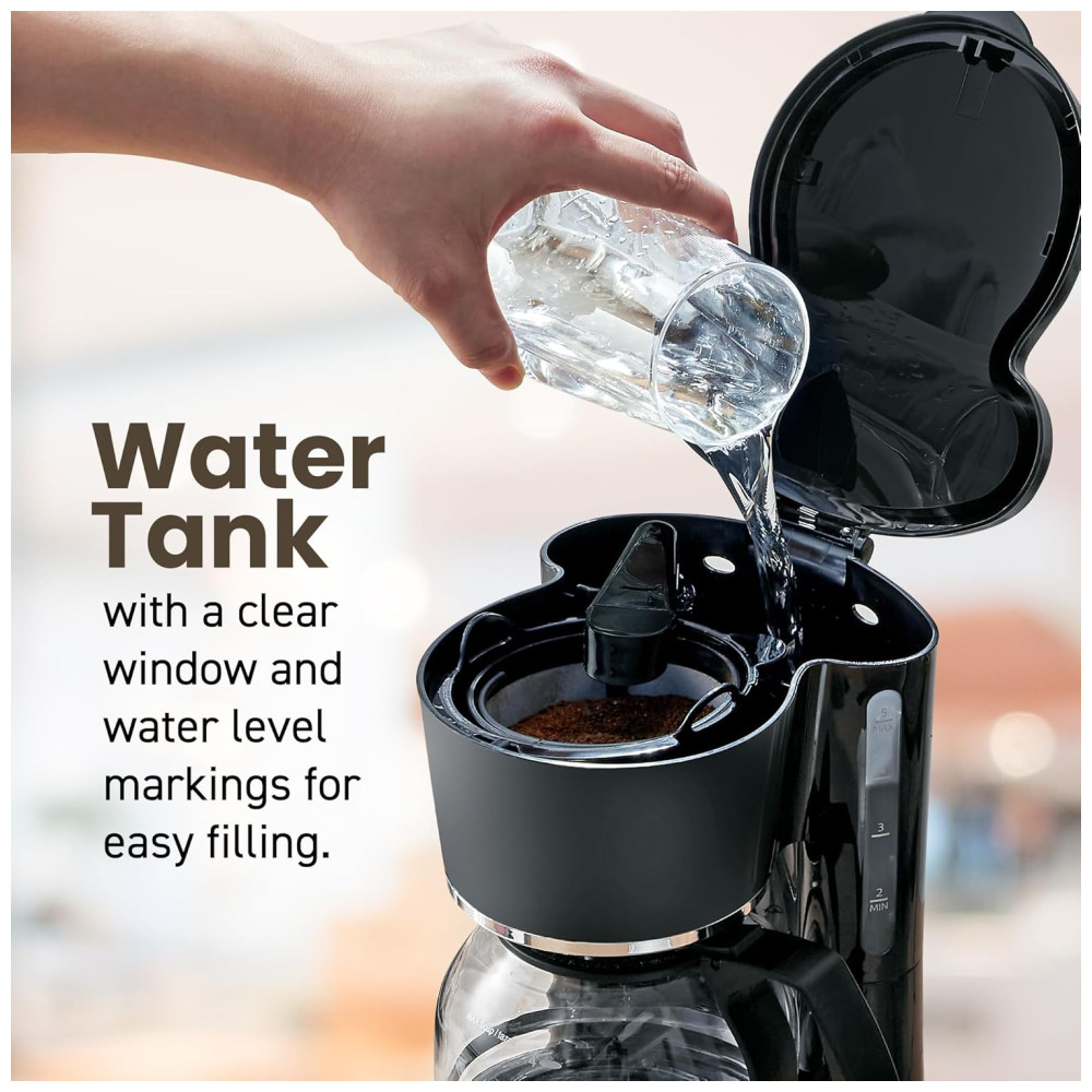 Máquina de Café Elite Gourmet EHC-5055 Automática 5 Xícaras com Função Pause N Serve Filtro Reutilizável Interruptor Liga/Desliga - Imagem 3