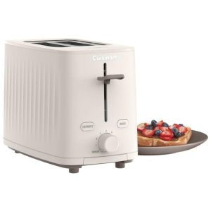 Torradeira 2 Fatias com Bandeja de Migalhas 7 Níveis de Tostagem Configurações de Bagel e Descongelamento 110V 900W CUISINART Branca