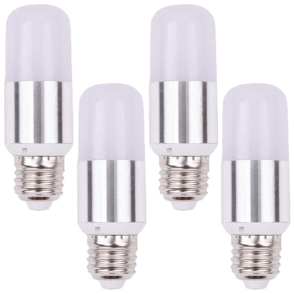Lâmpadas LED Milho 12W E26/E27, Kit 4 Unidades, Equivalente 100W Incandescente, Luz Quente 3000K, Para Lustres, Candelabro,Lxcom Lighting
