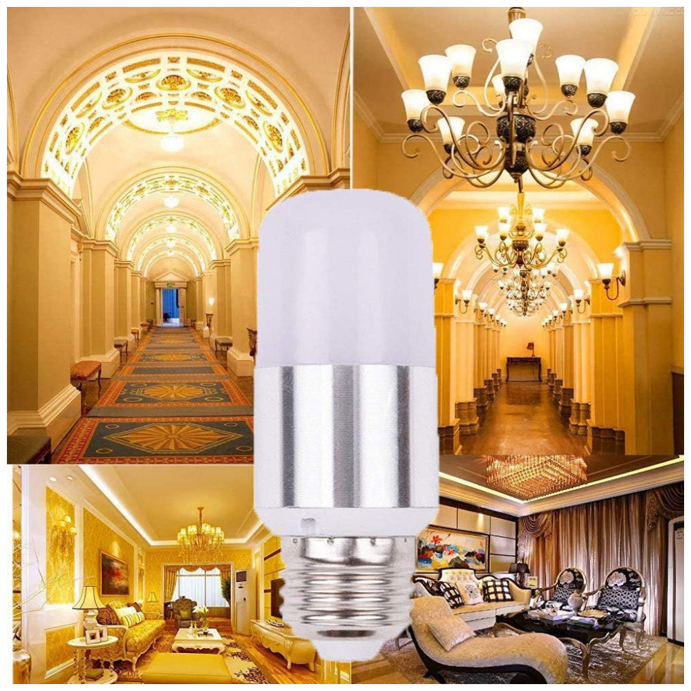 Lâmpadas LED Milho 12W E26/E27, Kit 4 Unidades, Equivalente 100W Incandescente, Luz Quente 3000K, Para Lustres, Candelabro,Lxcom Lighting - Imagem 5