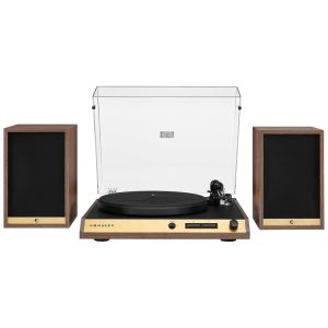 Vitrola Toca-Discos Bluetooth 2 Velocidades com Transmissão por Correia Alto-Falantes de 80W e Braço de Fibra de Carbono C72 Crosley Madeira