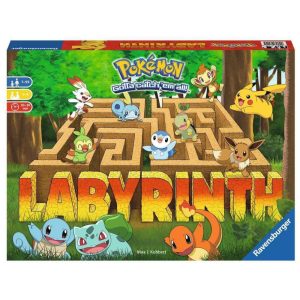 Jogo de Tabuleiro Labirinto Pokémon da Ravensburger - Aventura Estratégica em Labirinto para Noites em Família e Festas Pokémon - Com Pikachu