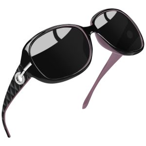 Óculos de Sol Feminino com Proteção UV Joopin Roxo e Preto