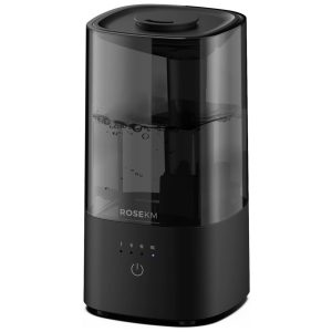 Umidificador Ultrassônico para Quarto 2L com bico 360 e Desligamento Automático Rosekm Preto