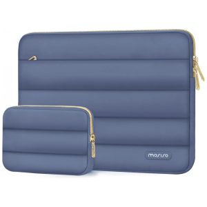 MOSISO Estojo Puffy para Laptop 15-16" Cinza Lavanda Compatível com MacBook Pro 16" HP Dell ASUS Acer Lenovo Bolsa com Estojo