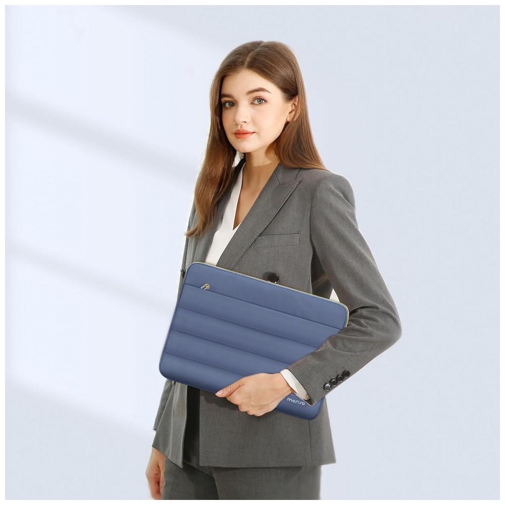 MOSISO Estojo Puffy para Laptop 15-16" Cinza Lavanda, Compatível com MacBook Pro 16", HP, Dell, ASUS, Acer, Lenovo, Bolsa com Estojo - Imagem 5