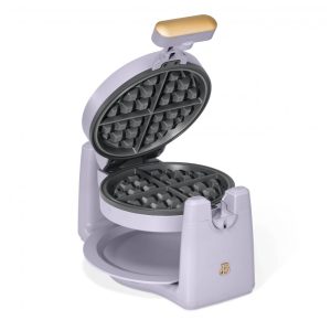 Máquina de waffle belga giratória Beautiful lavanda 1000W chapas antiaderentes 7 níveis de dourado 19451 110V