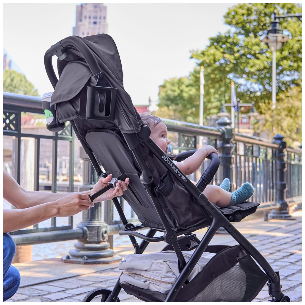 Carrinho Compacto Dobrável Ingenuity 3Dquickclose CS+ Summer Infant Preto Leve com Capota Extra Grande e Armazenamento Amplo - Imagem 6