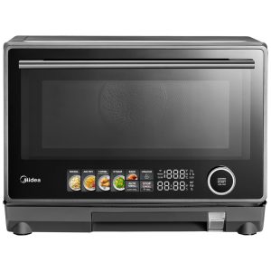 Micro Ondas Multifuncional 23 Litros 4 em 1 com 32 Funções Automáticas Vaporizador Potência e Temperatura Ajustáveis 110V 1500W Midea Preto