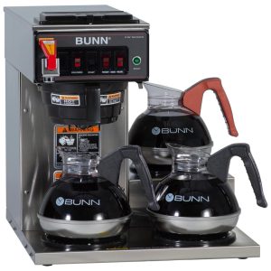 Cafeteira Comercial Automática com 3 Aquecedores 110V 1320W Bunn CWTF15 3 Prata