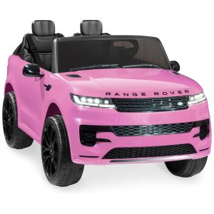 Carro Elétrico Infantil Licenciado 24V Best Choice Products Range Rover Sport 2 Lugares Controle Remoto Parental LED Suspensão Rosa