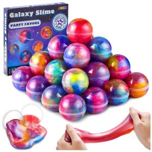 Kit com 24 Bolas de Slime Galáxia Ideal para Lembrancinhas de Festa JOYIN