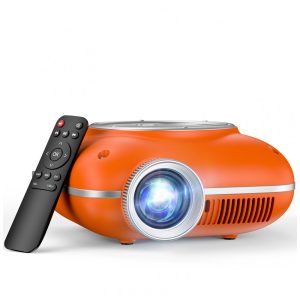 Mini Projetor HOMPOW Laranja Bluetooth 1080P Portátil 720P Nativo 110V