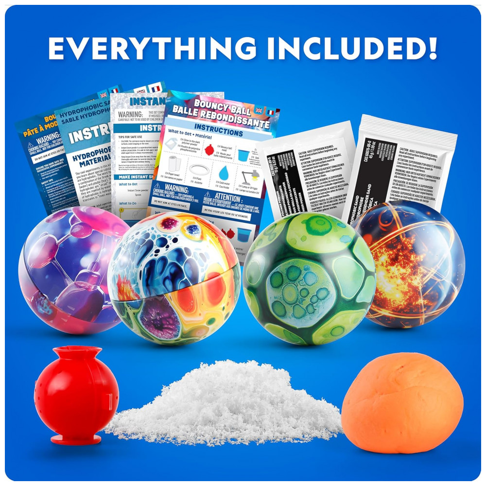 Kit de Enfeites de Natal Blue Marble Science Surpresa para Crianças - 4 Ornamentos com Experimentos Científicos e Atividades Divertidas - Imagem 5